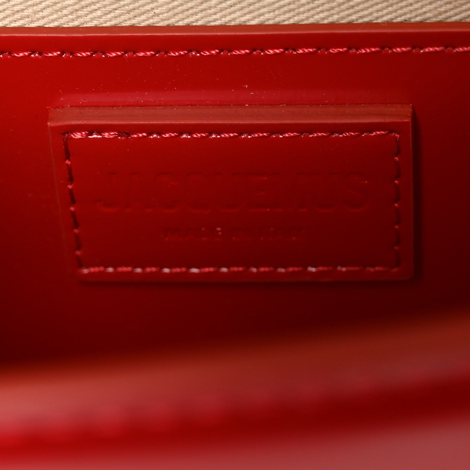 Jacquemus Glazed Calfskin Le Bambino Long Red 6 of 9