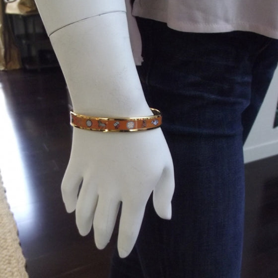 Enamel Narrow Bracelet Orange