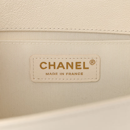 Chanel Caviar Quilted Medium Boy Flap White 6 of 11