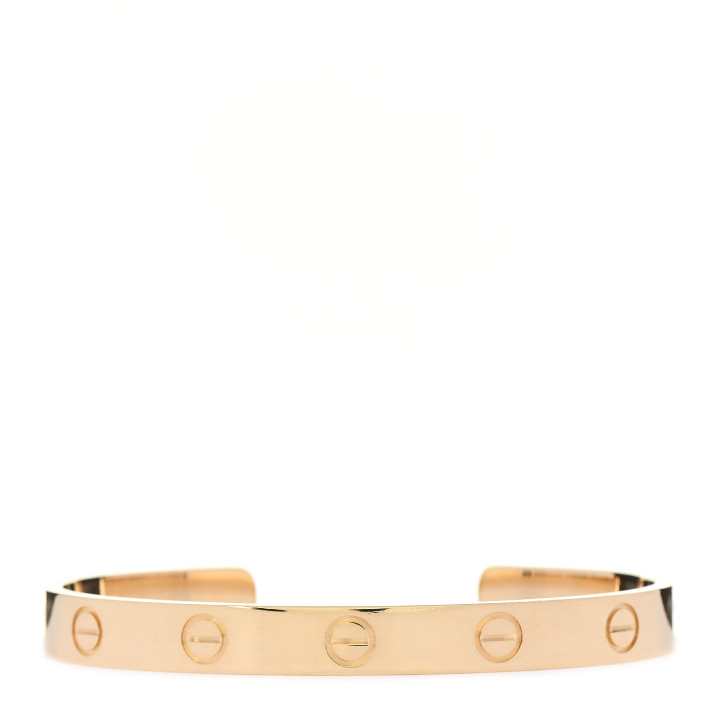 18K Yellow Gold LOVE Cuff Bracelet 16