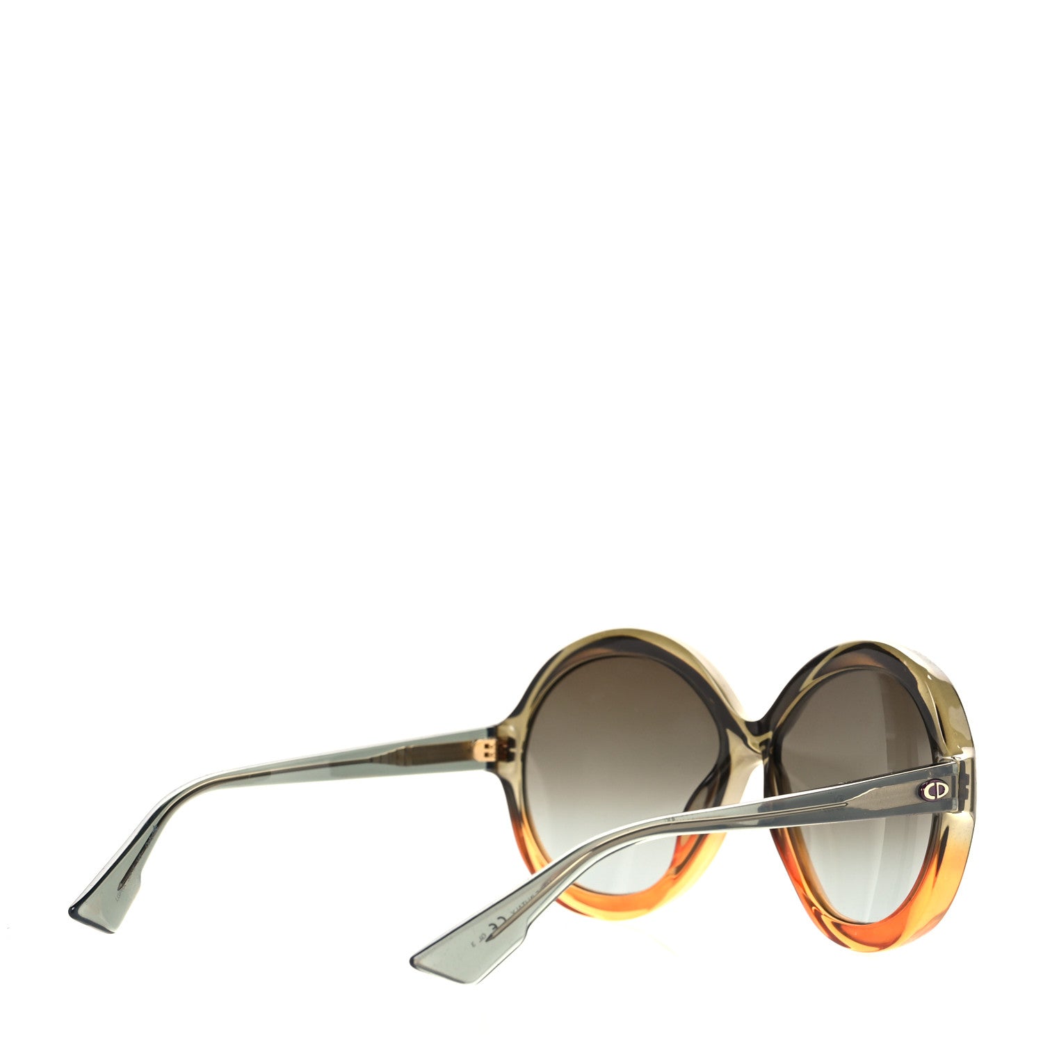 Christian Dior Diorbianca Round Sunglasses Brown 4 of 9