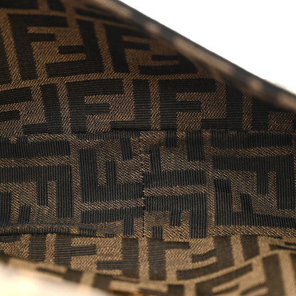 Fendi Fabric Jacquard FF 1974 Medium Baguette Tobacco Moro Black 5 of 10