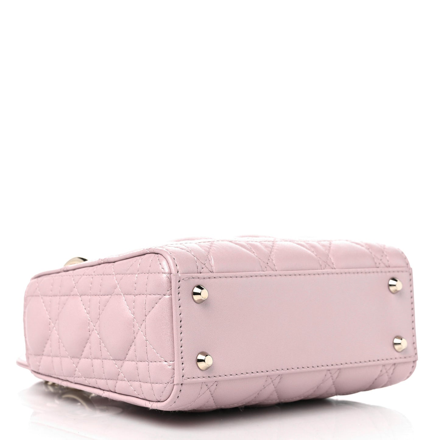 Metallic Lambskin Cannage Mini Lady Dior Lotus