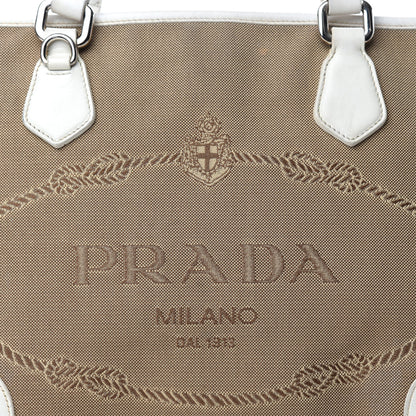 Prada Jacquard Logo Tote Corda Talco 15 of 15