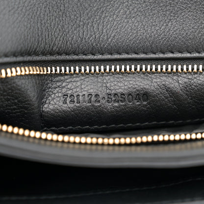 Gucci Roxy Calfskin Web Medium Studded Blondie Shoulder Flap Bag Black 7 of 11