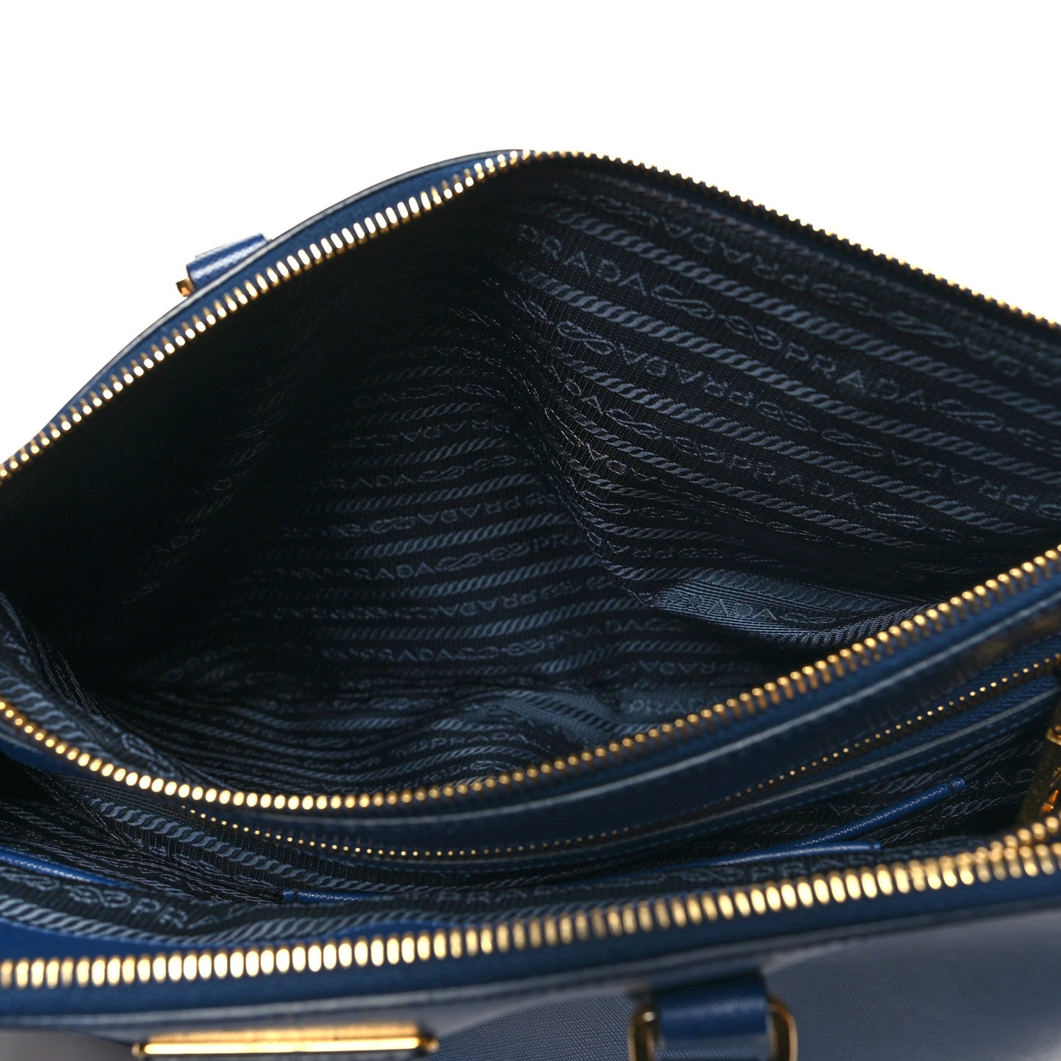 Prada Saffiano Medium Galleria Double Zip Tote Baltico 6 of 15