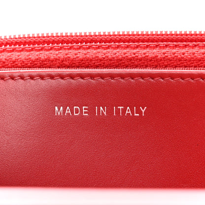 Chanel Glazed Calfskin Quilted Coco Boy Wallet On Chain WOC Red 6 of 13