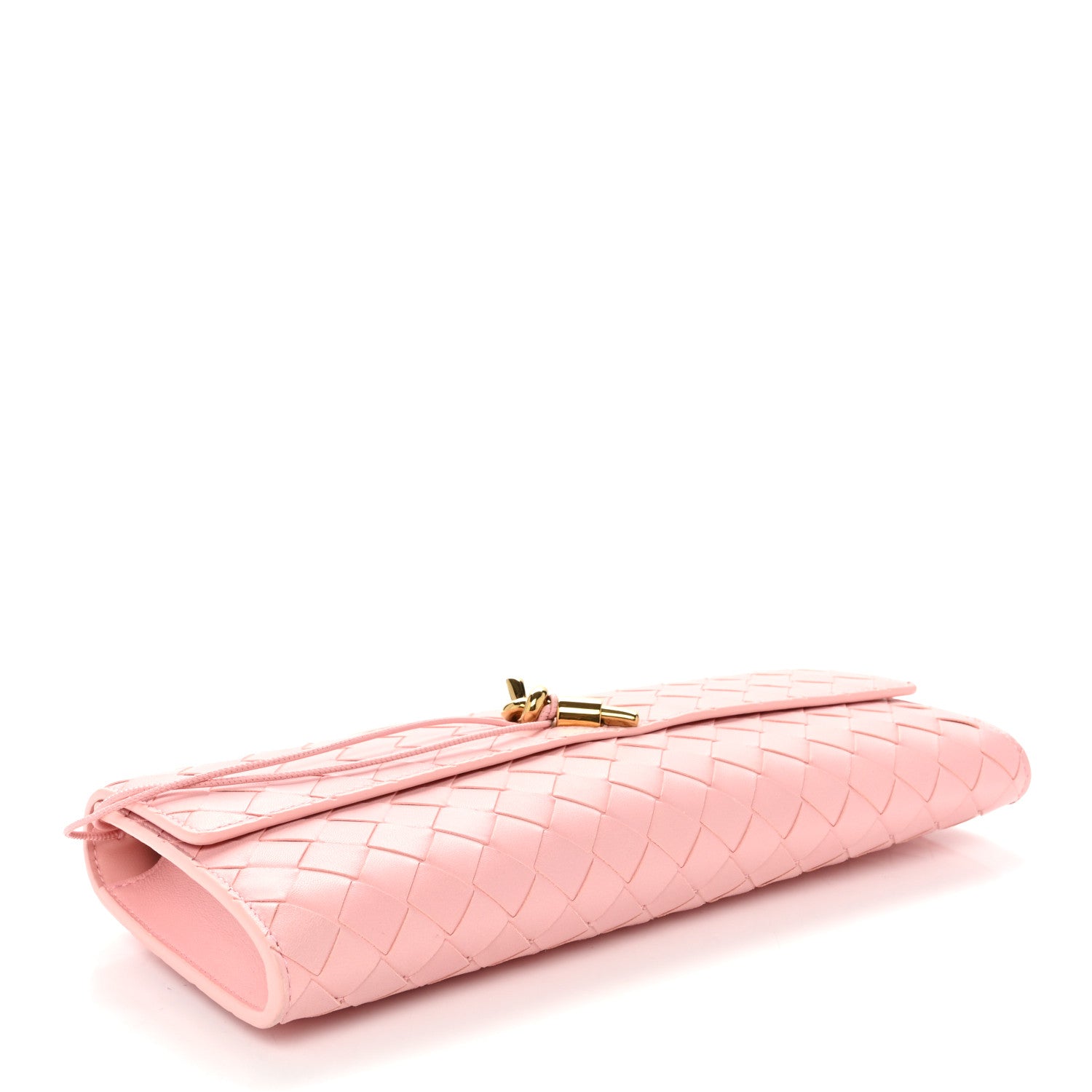 Bottega Veneta Nappa Intrecciato Long Andiamo Top Handle Clutch Rose 4 of 10