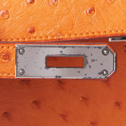 Hermes Ostrich Kelly Sellier 32 Orange 25 of 35