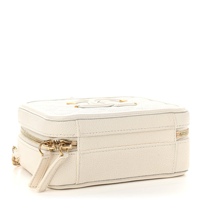 Chanel Caviar Quilted Small CC Filigree Vanity Case White 4 of 11