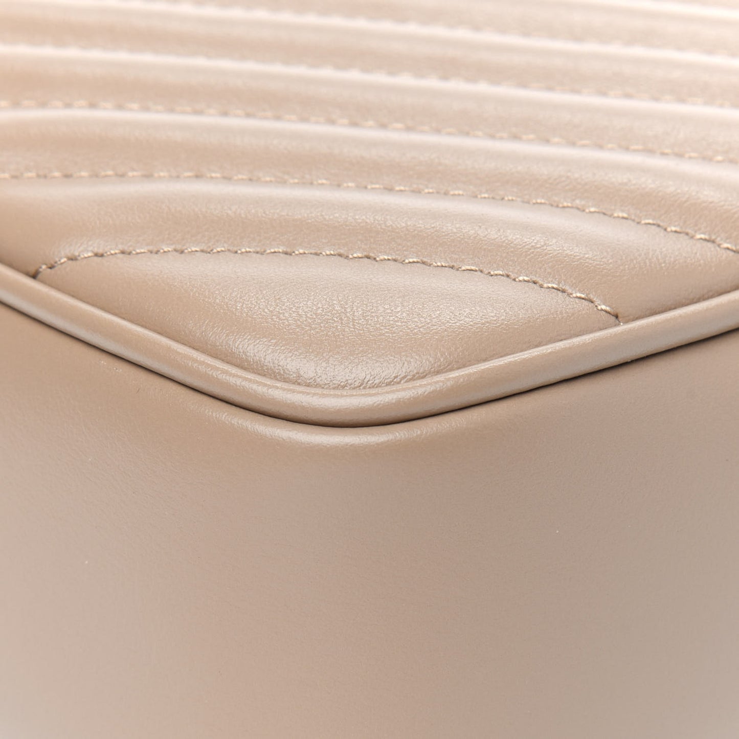 Calfskin Matelasse Monogram Lou Camera Bag Dark Latte