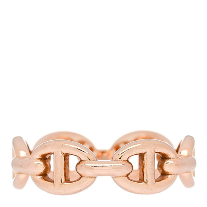 Hermes 18K Rose Gold PM Chaine d'Ancre Enchainee Ring 51 5.75 3 of 7