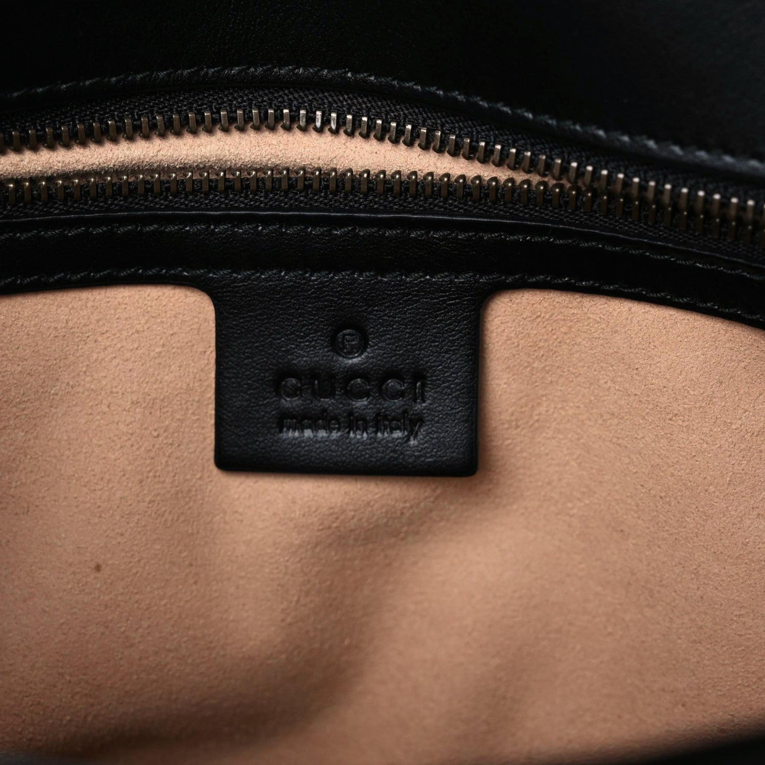 Gucci Calfskin Matelasse Medium GG Marmont Shoulder Bag Black 8 of 12