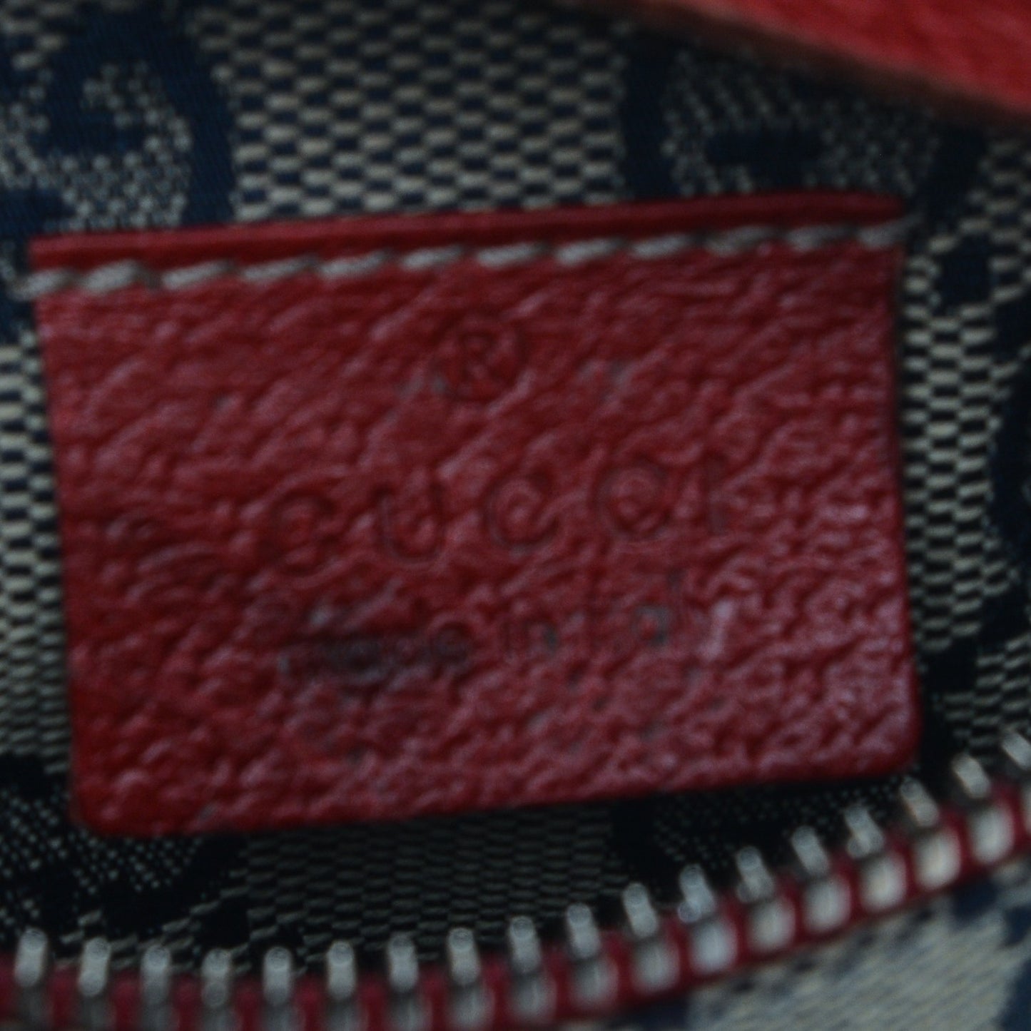 GG Monogram Web Double Pocket Belt Bag Navy Red