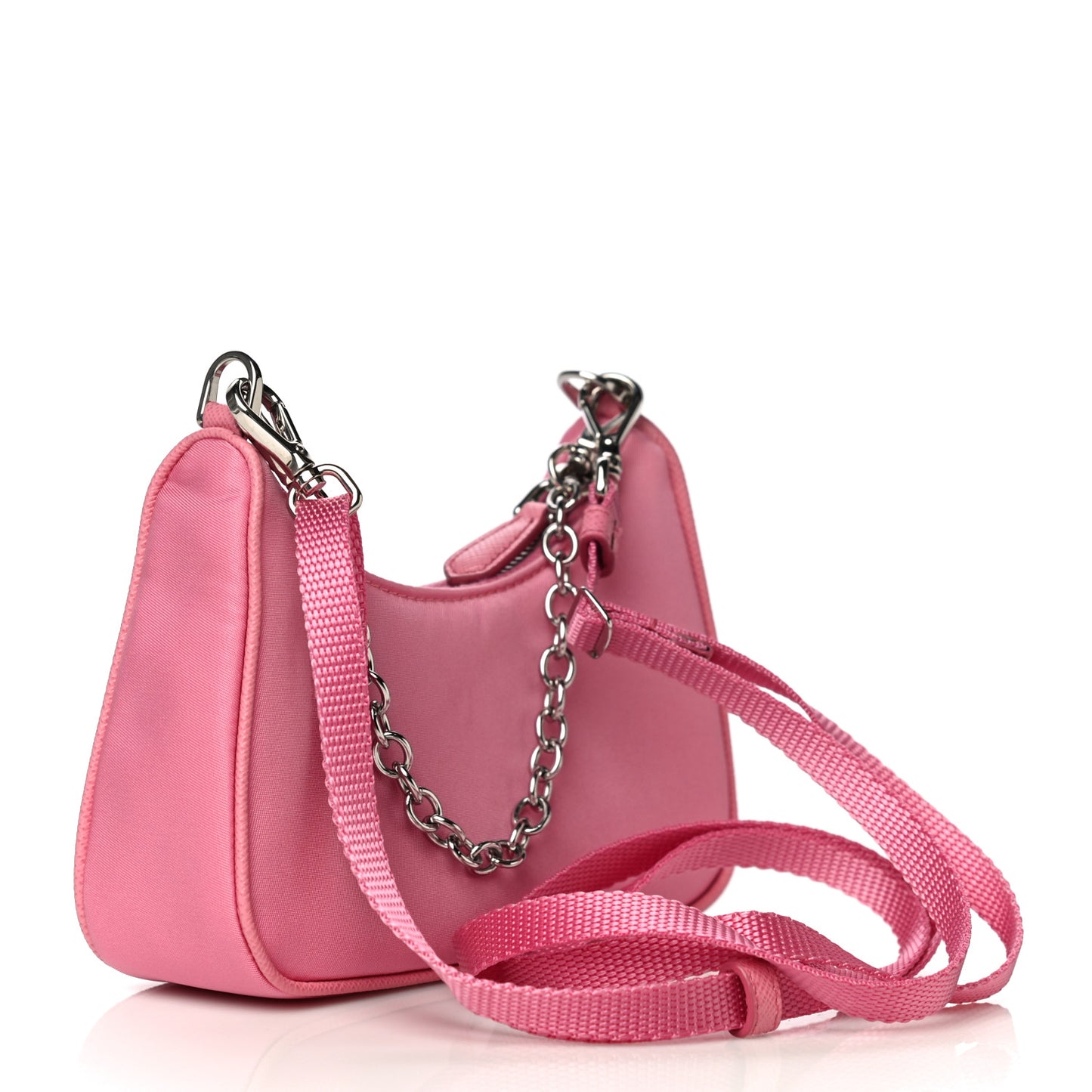 Tessuto Nylon Saffiano Mini Re-Edition 2000 Shoulder Bag Begonia