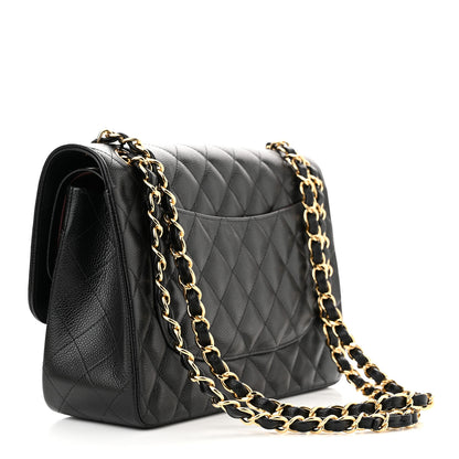 Chanel Caviar Quilted Jumbo Double Flap Black 3 of 11