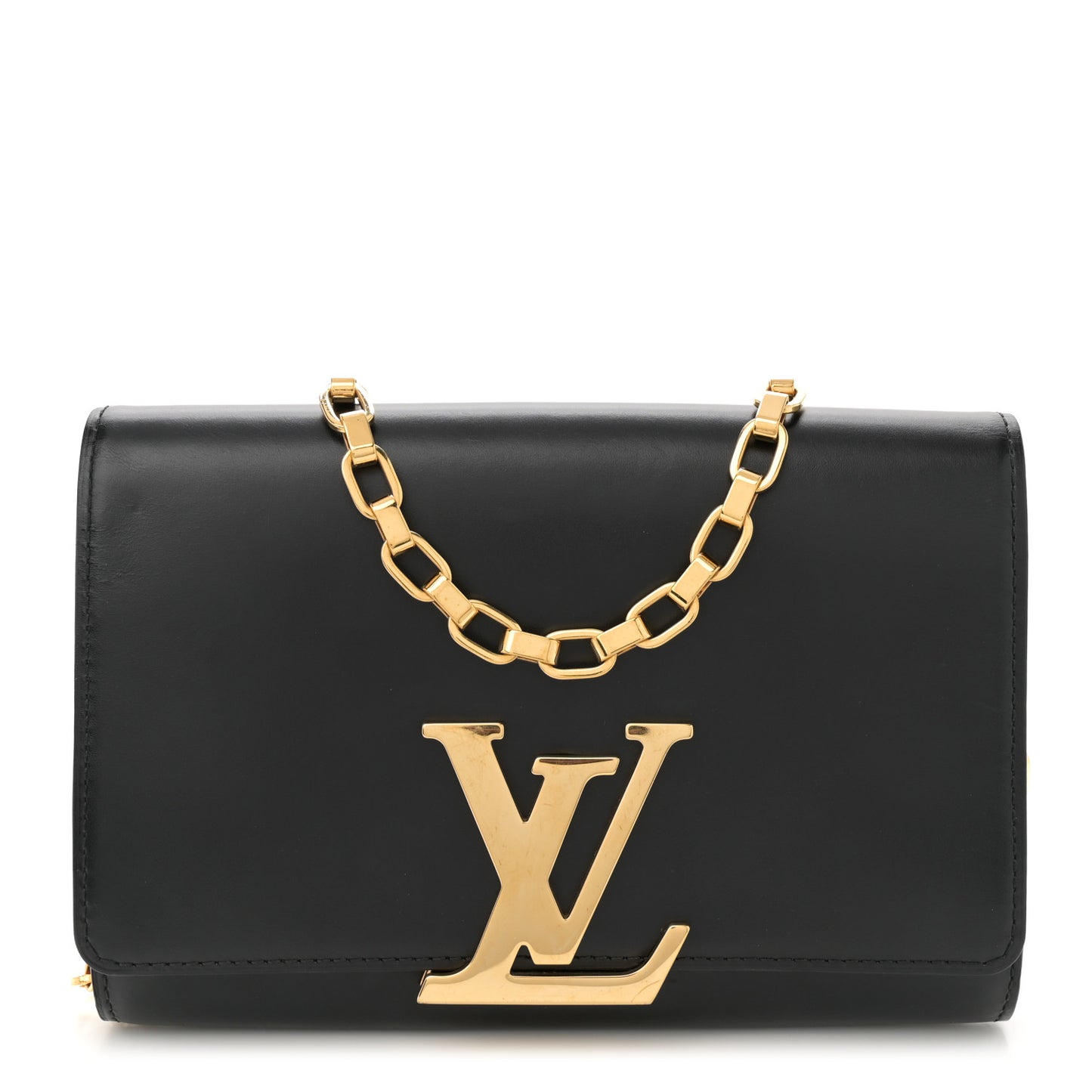 Calfskin Chain Louise GM Black