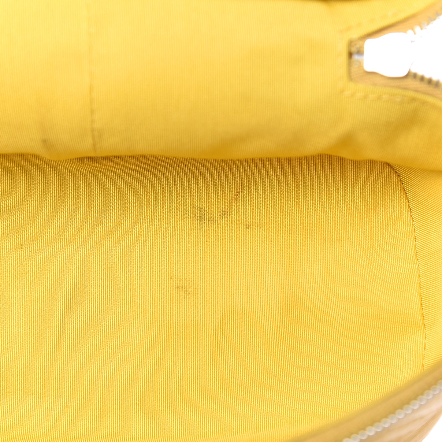 Crumpled Calfskin PVC Quilted Flap Yellow