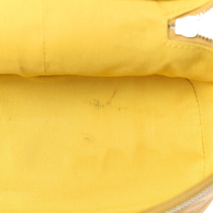 Chanel Crumpled Calfskin PVC Quilted Flap Yellow 11 of 13