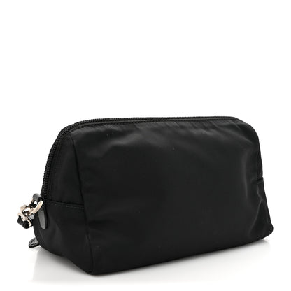 Prada Tessuto Nylon Vela Saffiano Necessaire Wristlet Pouch Black 3 of 6
