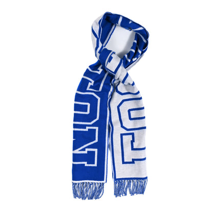 Louis Vuitton Wool Cashmere Louis City Scarf Blue White 1 of 3