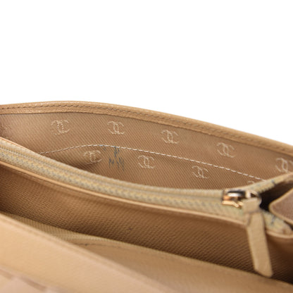 Chanel Grained Calfskin CC Button Yen Wallet Beige 11 of 13