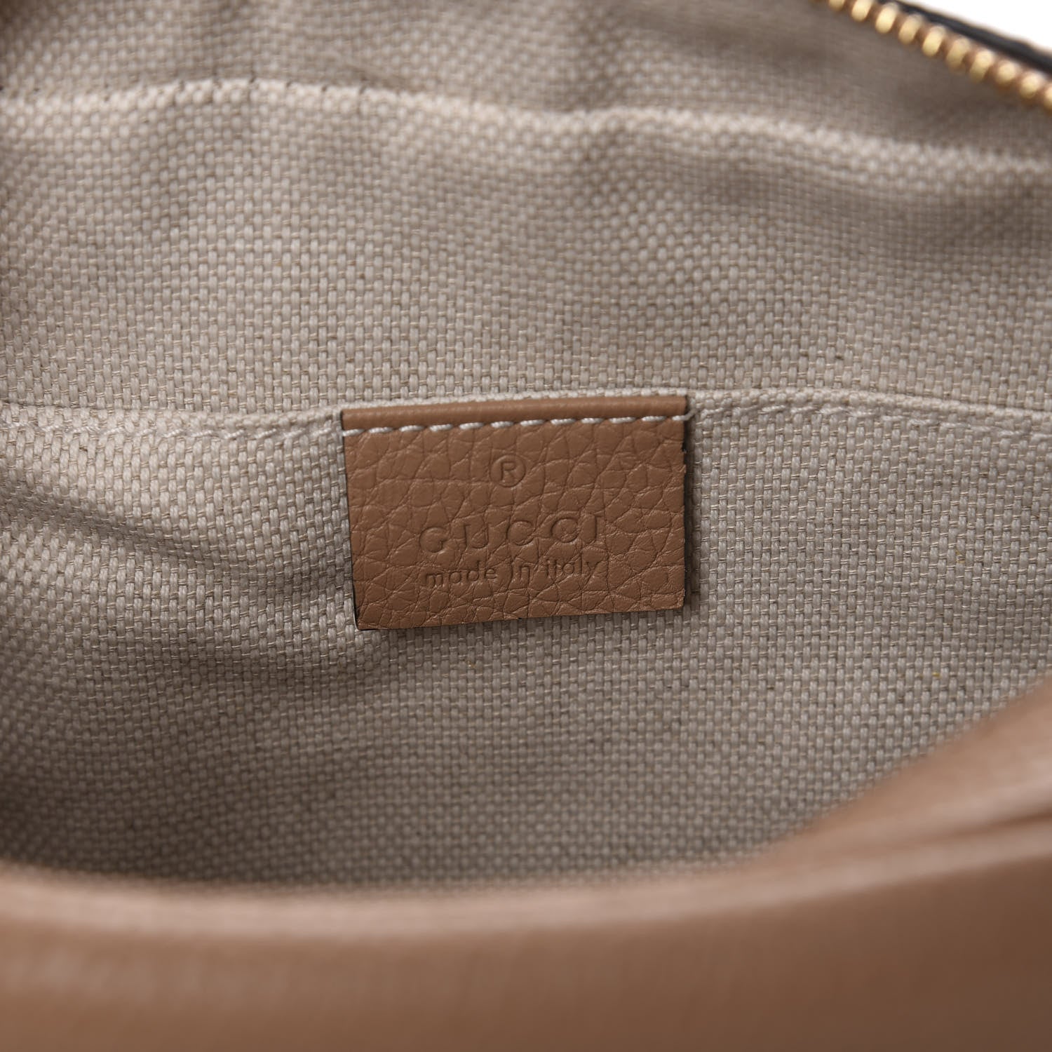 Gucci Pebbled Calfskin Small Soho Disco Bag Camelia 9 of 11