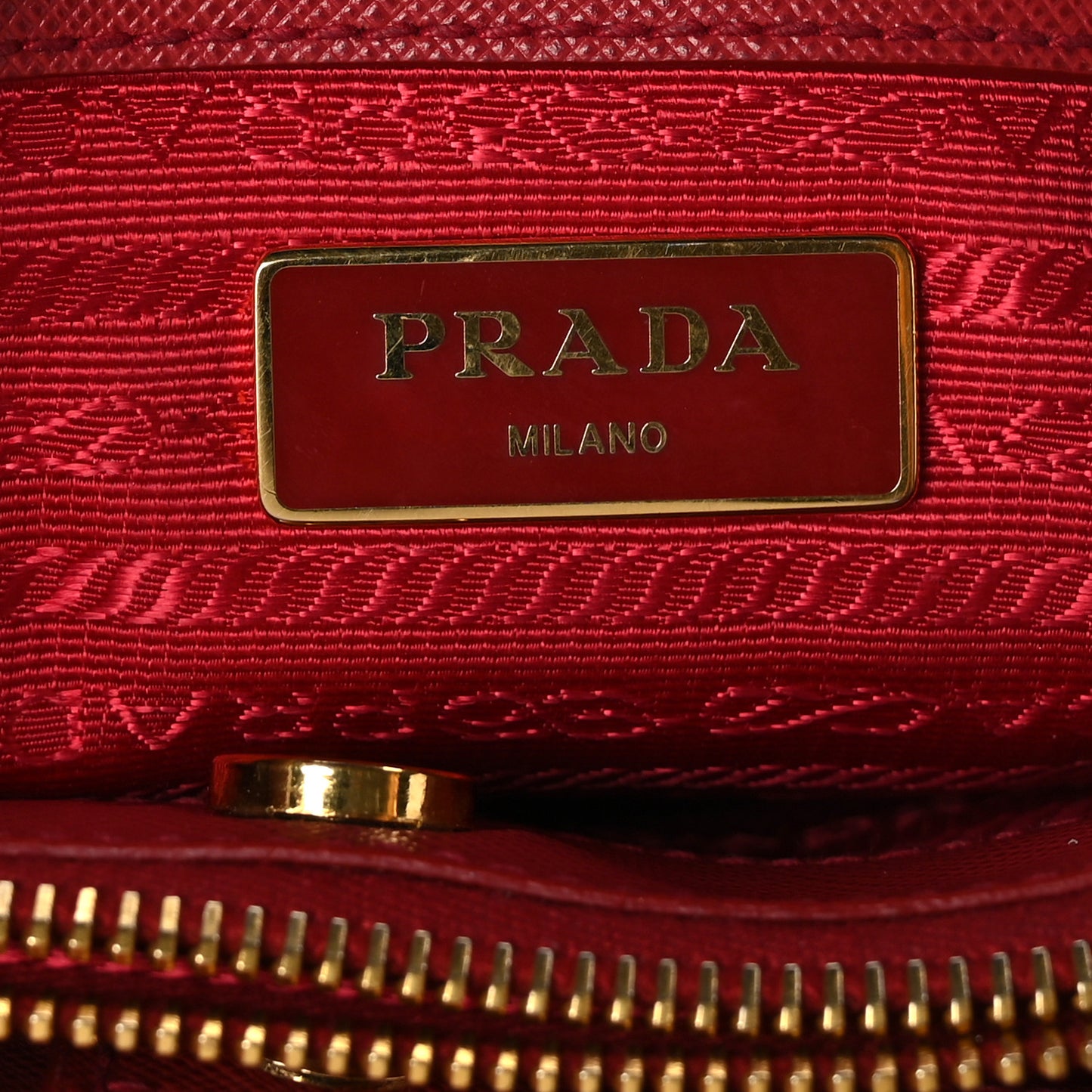 Saffiano Medium Galleria Double Zip Tote Fuoco