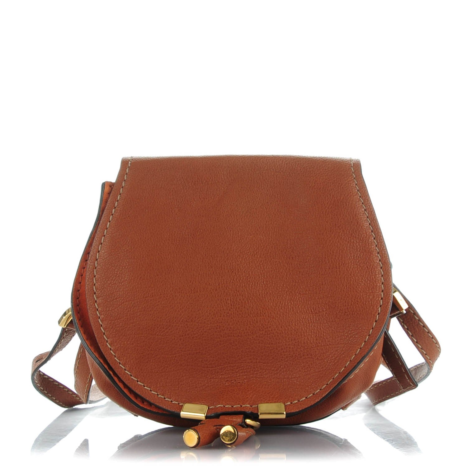 Chloe Calfskin Mini Marcie Nude Crossbody Bag Tan 1 of 11