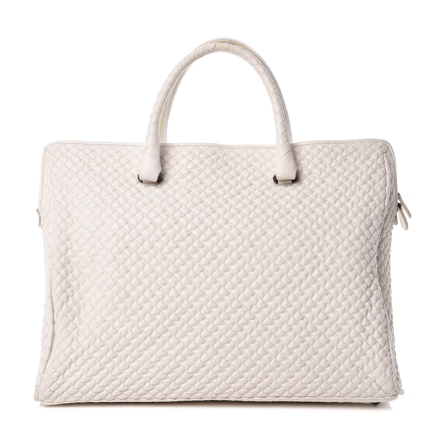 Nappa Bubble Quilted Tote White