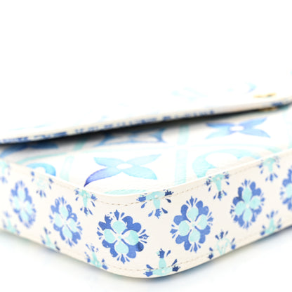 Louis Vuitton Monogram Giant By The Pool 2.0 Felicie Pochette Chain Wallet Lagoon Blue 9 of 13