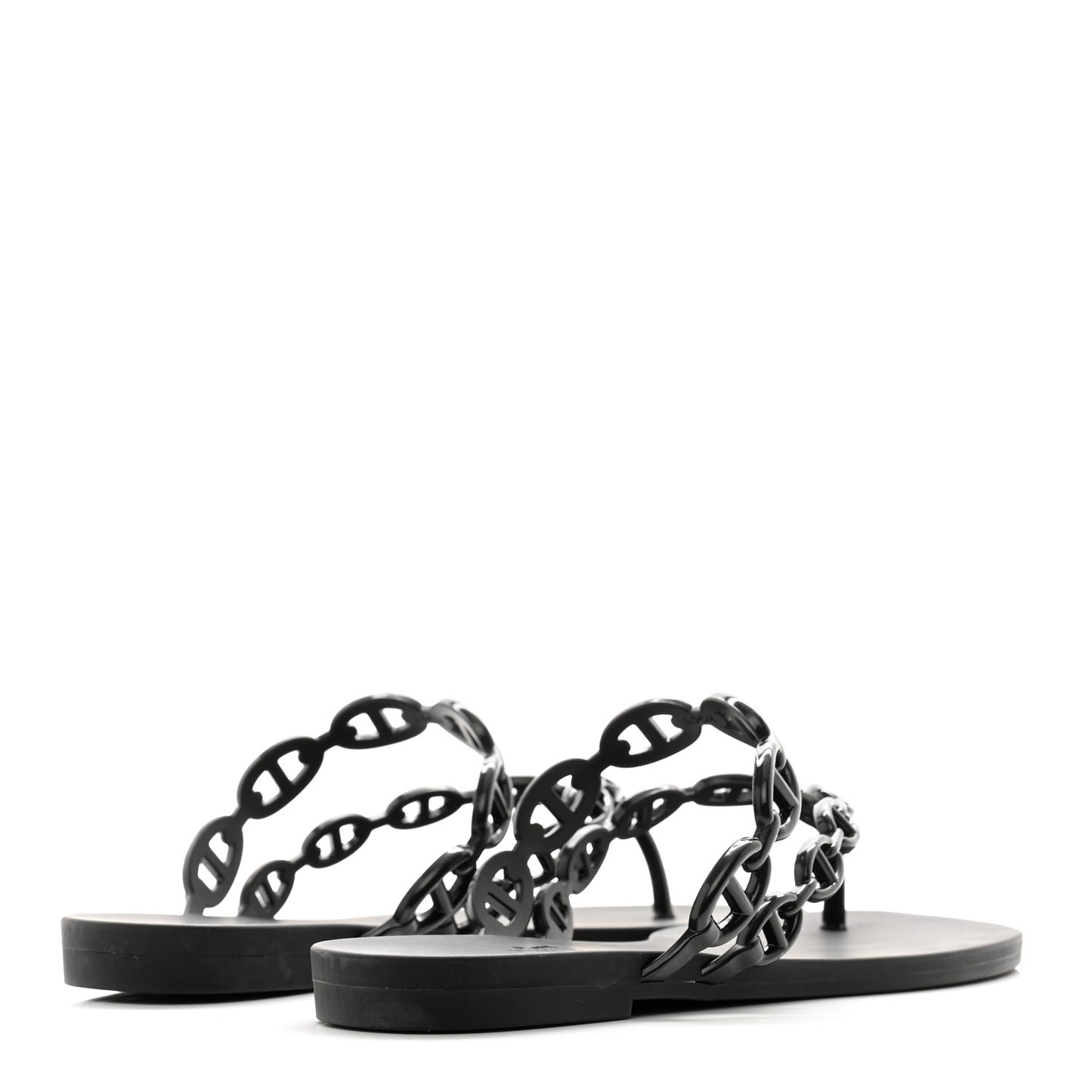 Rubber Chaine d'Ancre Island Sandals 36 Black