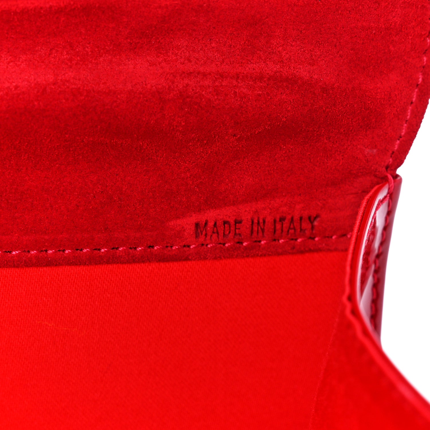 Christian Louboutin Patent So Kate Baguette Clutch Fraise 7 of 11