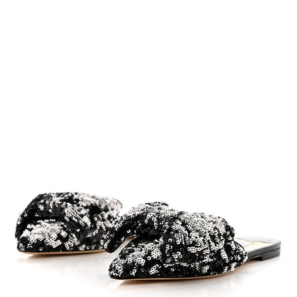 Jimmy Choo Sequin Georgia Mules 38 Black 3 of 7