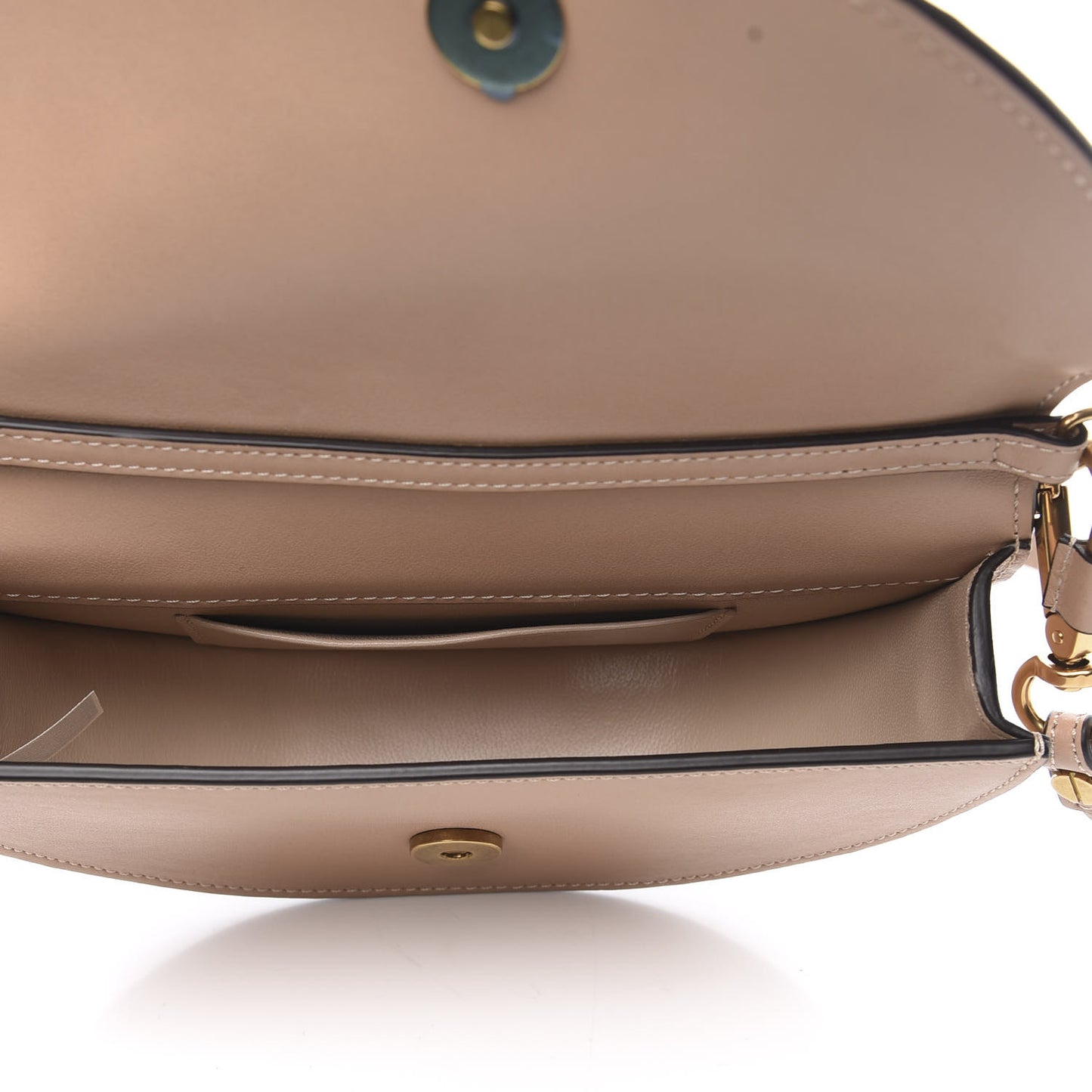 Calfskin Small Nile Bracelet Minaudiere Bag Biscotti Beige