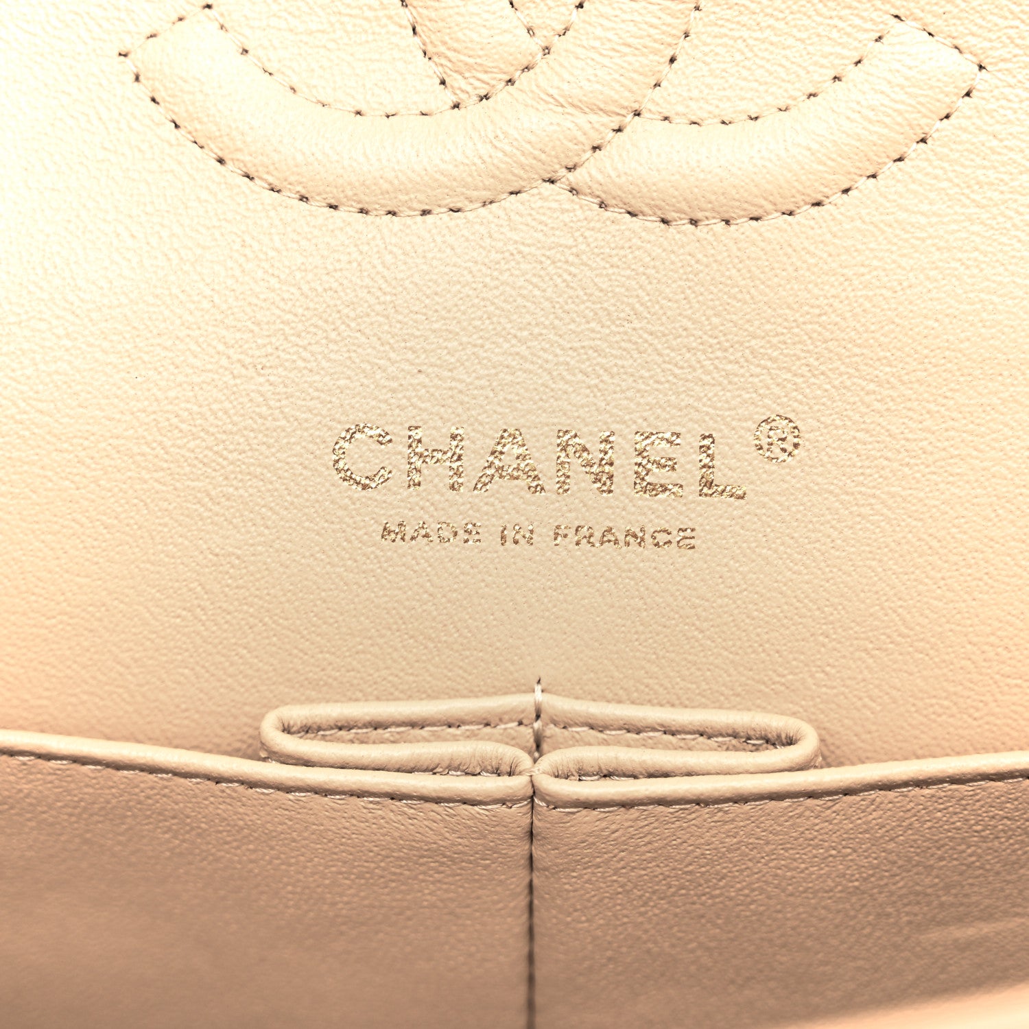 Chanel Caviar Quilted Medium Double Flap Beige 6 of 10