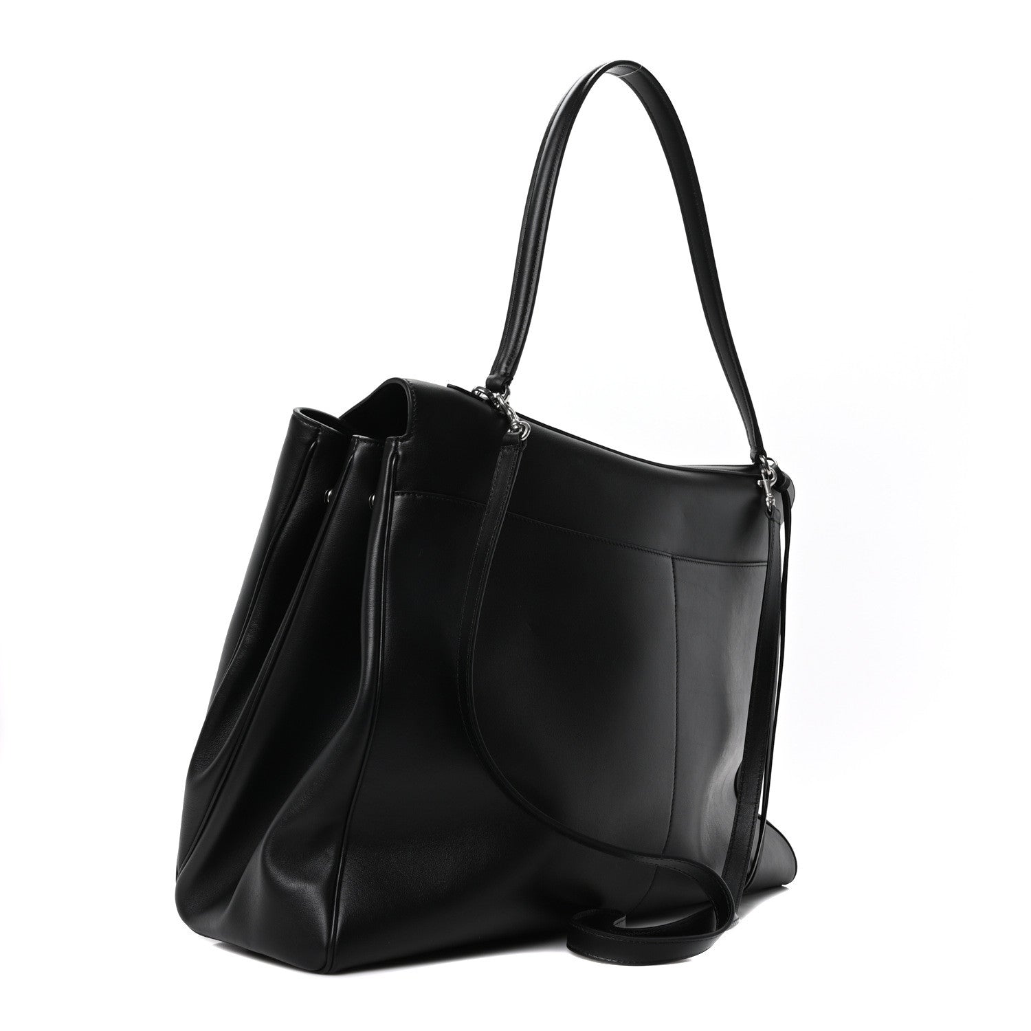 Balenciaga Smooth Calfskin Rodeo XL Top Handle Handbag Black 3 of 9