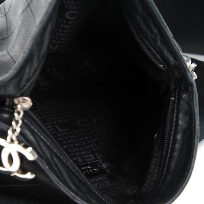 Chanel Lambskin Stitched Medium Ultimate Soft Tote Black 5 of 7