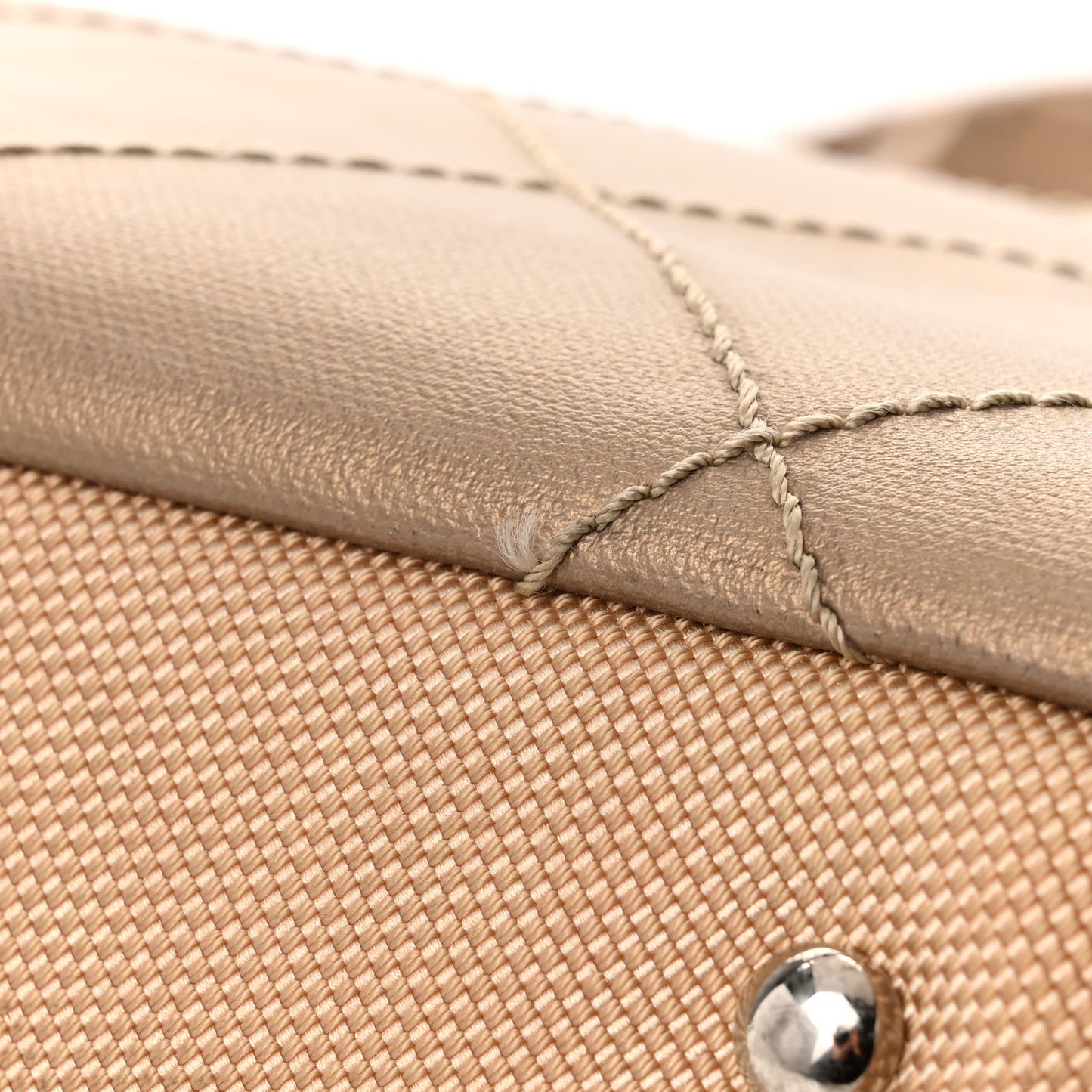 Metallic Coated Canvas Large Paris Biarritz Tote Gold
