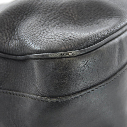 Gucci Leather Web Drawstring Bag Black 5 of 9
