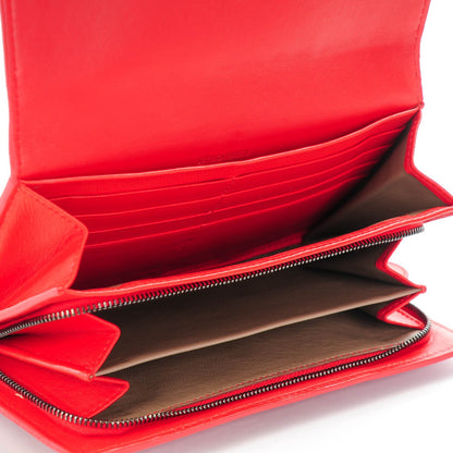Bottega Veneta Nappa Intrecciato Continental Flap Wallet Red 5 of 8