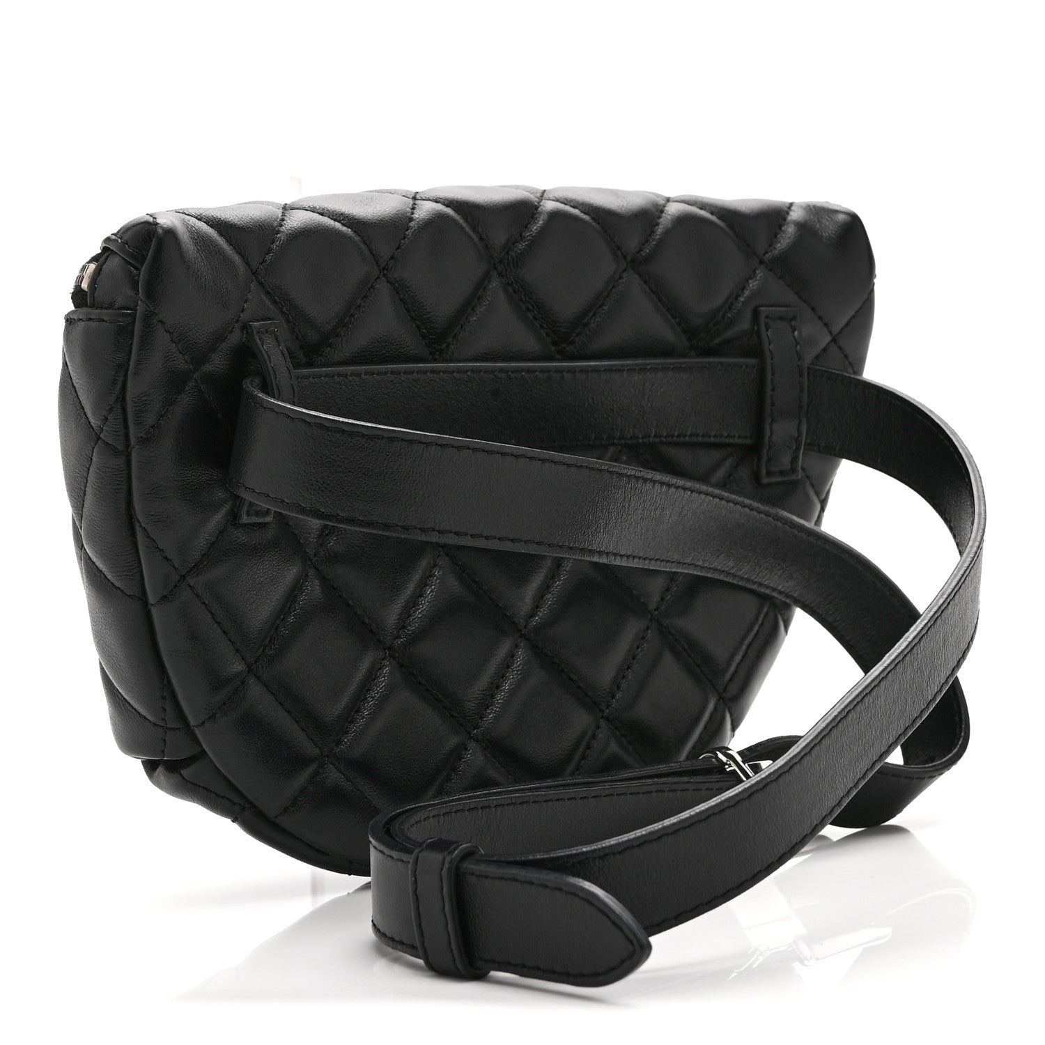 Chanel Calfskin Quilted Uniform Waist Belt Bag Black 3 of 10