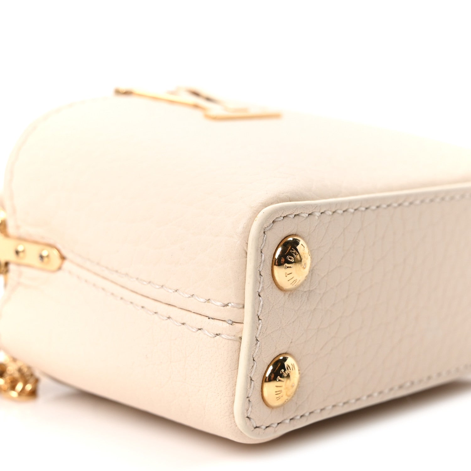 Louis Vuitton Taurillon Capucines Micro Bag Charm Beige 8 of 9