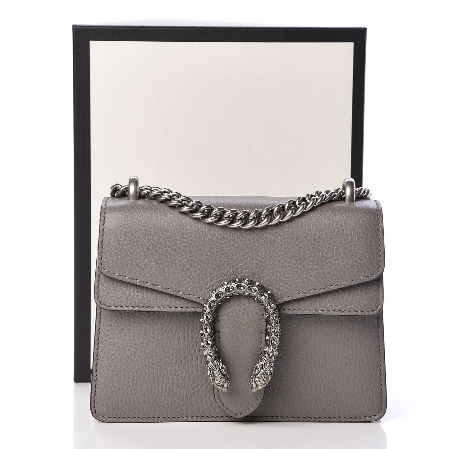 Calfskin Mini Dionysus Shoulder Bag Dusty Grey