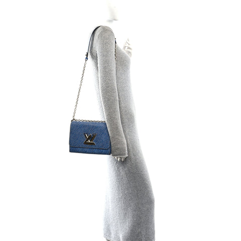 Epi Twist Shoulder Bag MM Denim Light