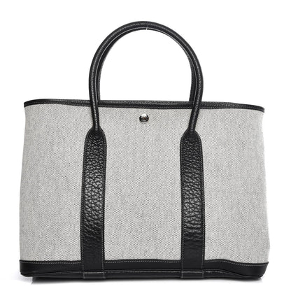 Hermes Buffle Skipper Toile Garden Party 36 MM Tote Black 1 of 6