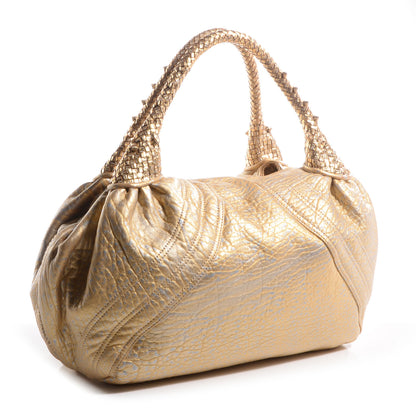 Fendi Nappa Nuvolata Bimetal Spy Oro Argento 3 of 9
