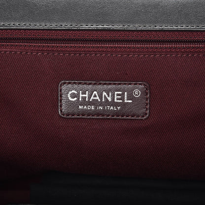 Chanel Metallic Calfskin Quilted Large CC Enchained Accordion Flap Grey 6 of 7