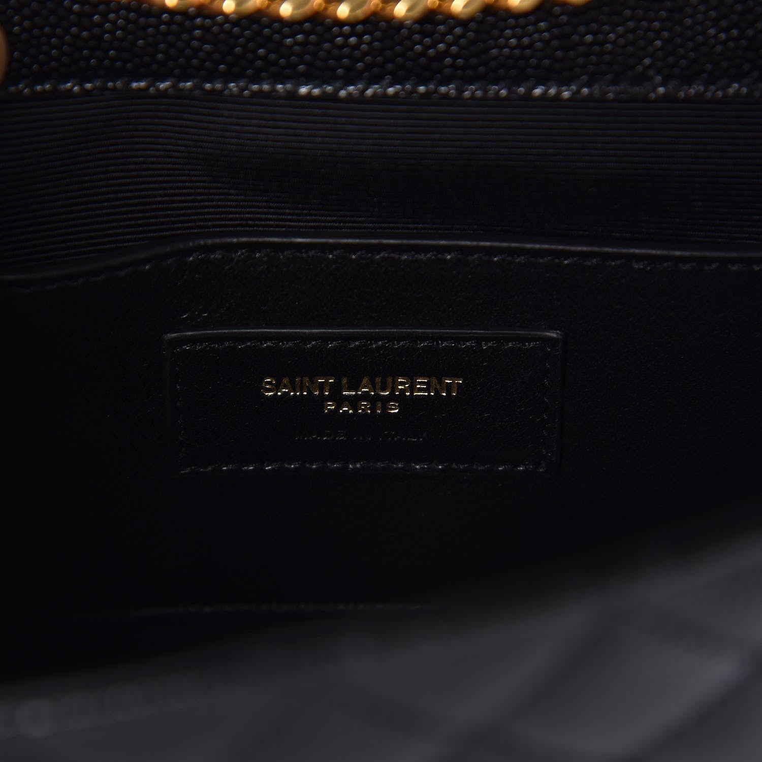Saint Laurent Grain De Poudre Textured Mixed Matelasse Triquilt Small Monogram Satchel Black 7 of 8
