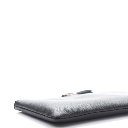 Gucci Pebbled Calfskin Large Bamboo Clutch Black 6 of 11